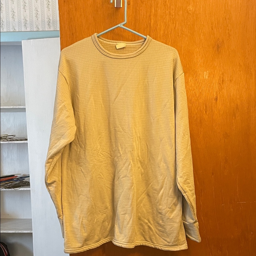 Men's Beige Long Sleeve Shirt